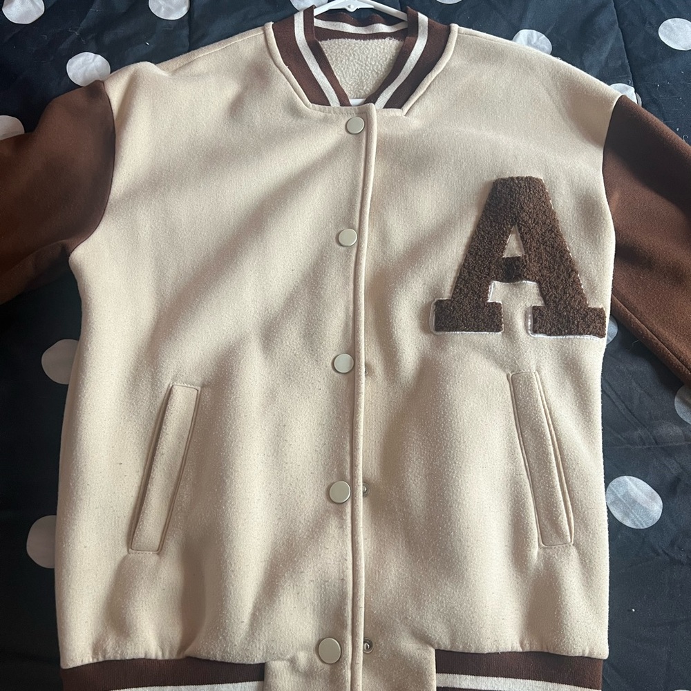 SHEIN Letter “A” Letterman Jacket